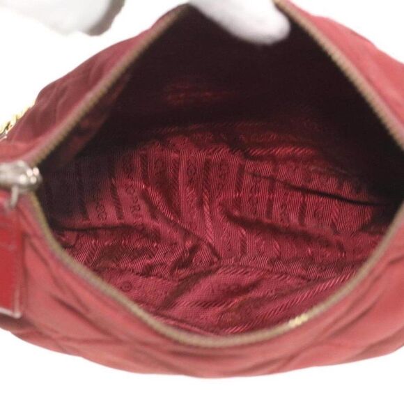 PRADA Chain Shoulder Bag Nylon Red - Picture 11 of 15